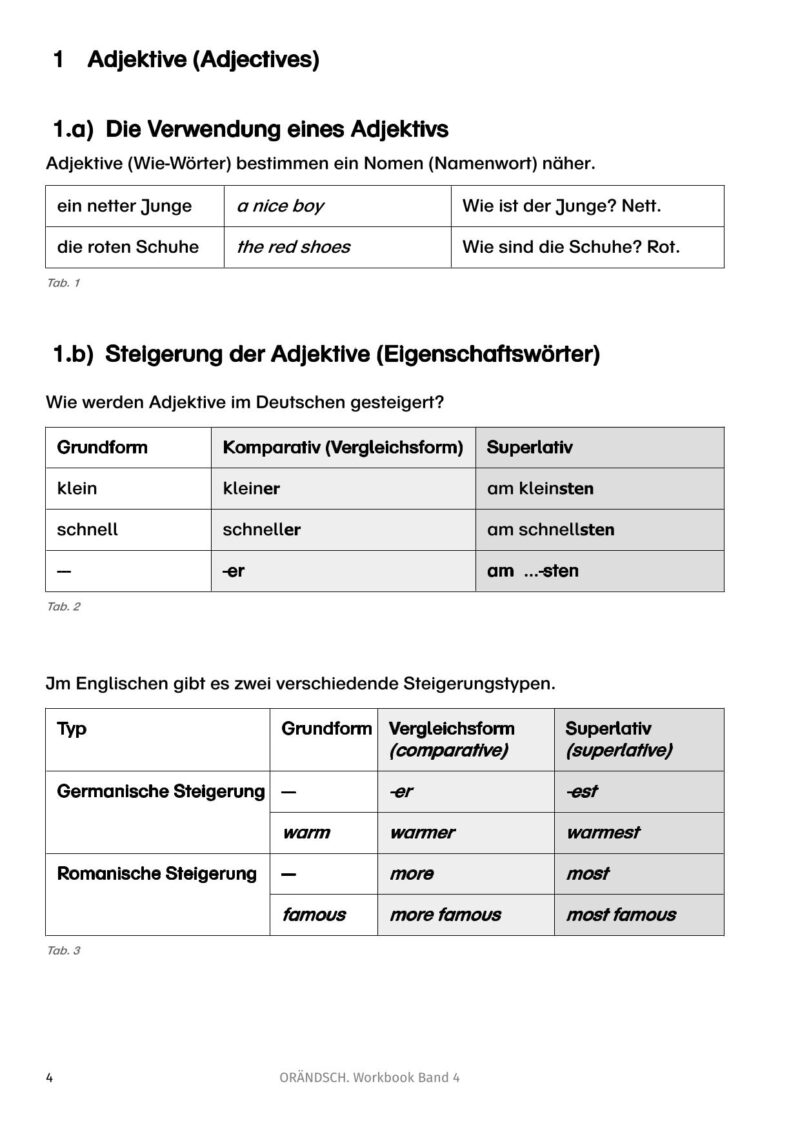 englisch adverbien und adjektive übungen